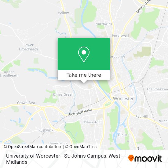 University of Worcester - St. John's Campus map