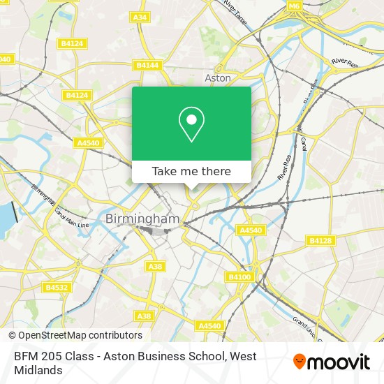 BFM 205 Class - Aston Business School map