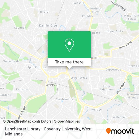 Lanchester Library - Coventry University map