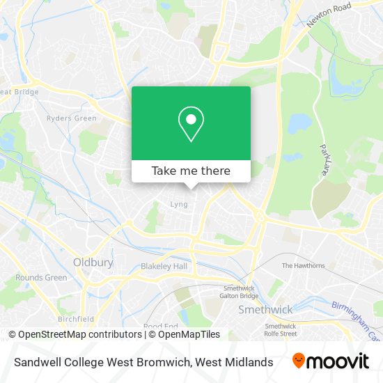 Sandwell College West Bromwich map