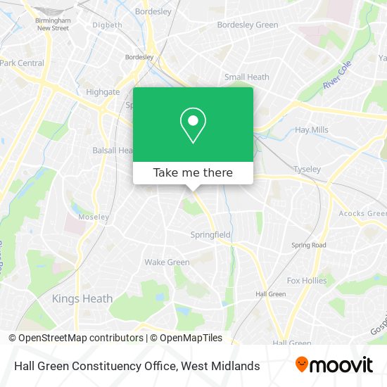 Hall Green Constituency Office map