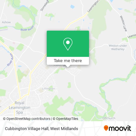 Cubbington Village Hall map