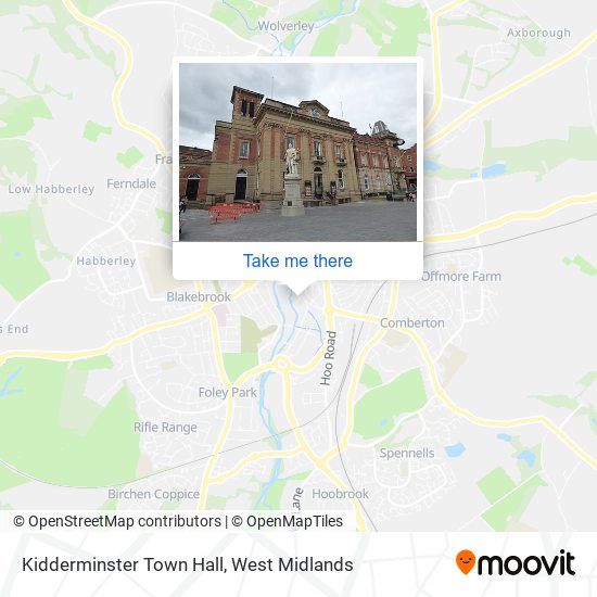 Kidderminster Town Hall map