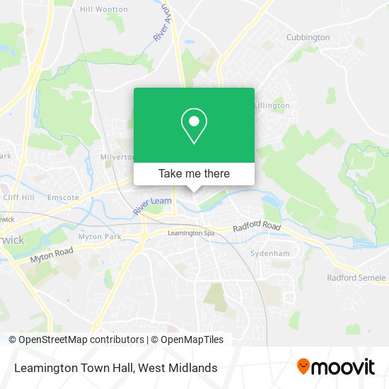 Leamington Town Hall map
