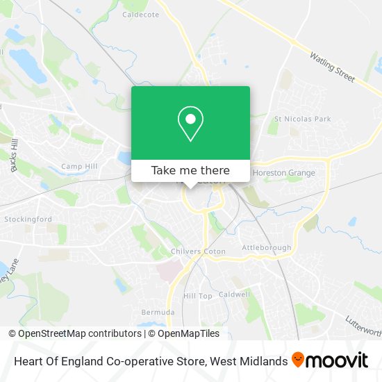 Heart Of England Co-operative Store map
