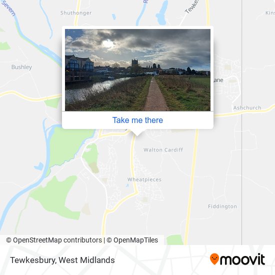 Tewkesbury map