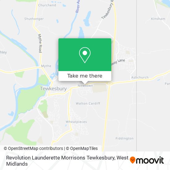 Revolution Launderette Morrisons Tewkesbury map