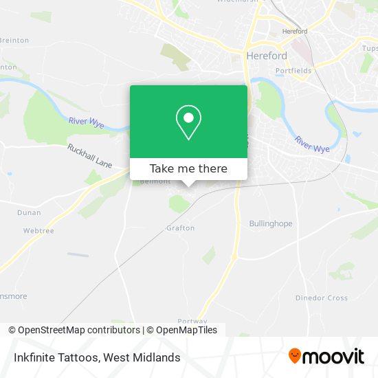 Inkfinite Tattoos map
