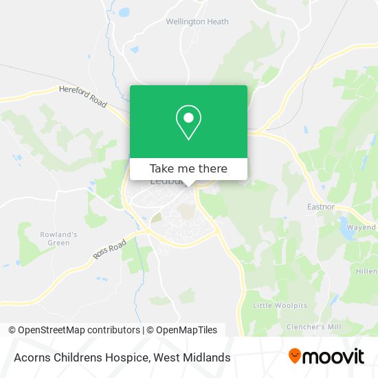 Acorns Childrens Hospice map