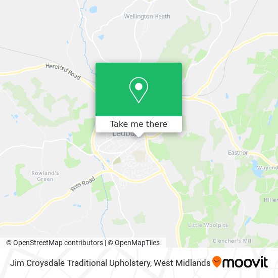 Jim Croysdale Traditional Upholstery map