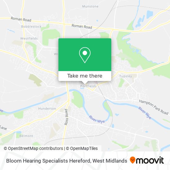 Bloom Hearing Specialists Hereford map