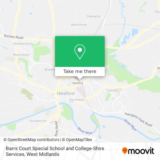 Barrs Court Special School and College-Shire Services map