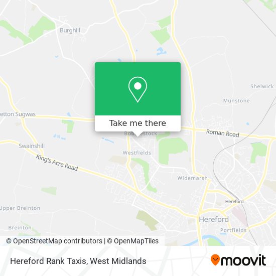 Hereford Rank Taxis map