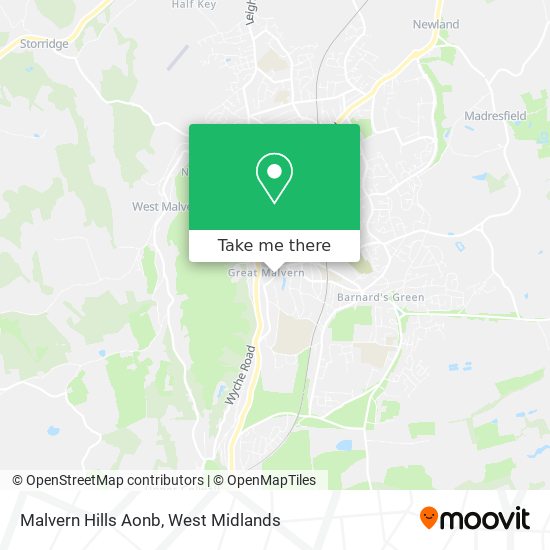 Malvern Hills Aonb map