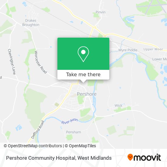 Pershore Community Hospital map