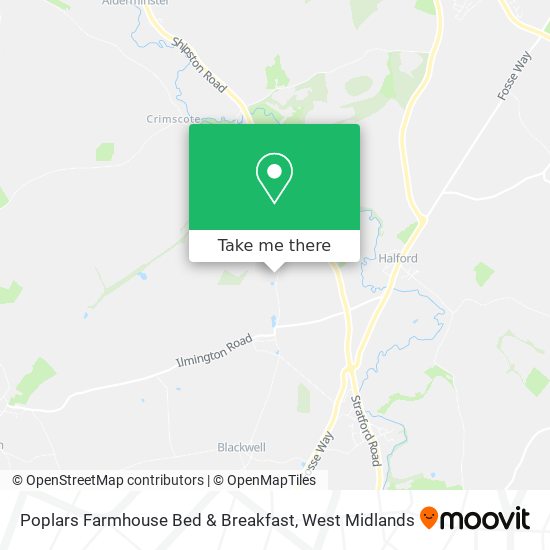 Poplars Farmhouse Bed & Breakfast map