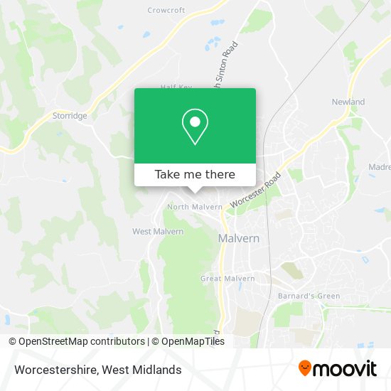 Worcestershire map