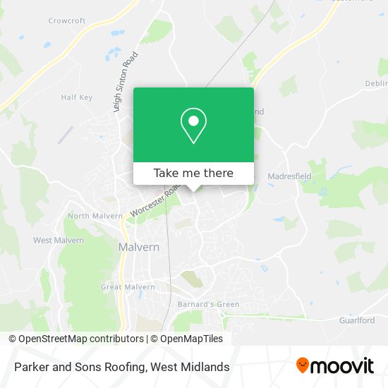 Parker and Sons Roofing map