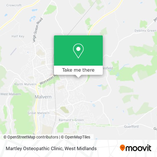 Martley Osteopathic Clinic map