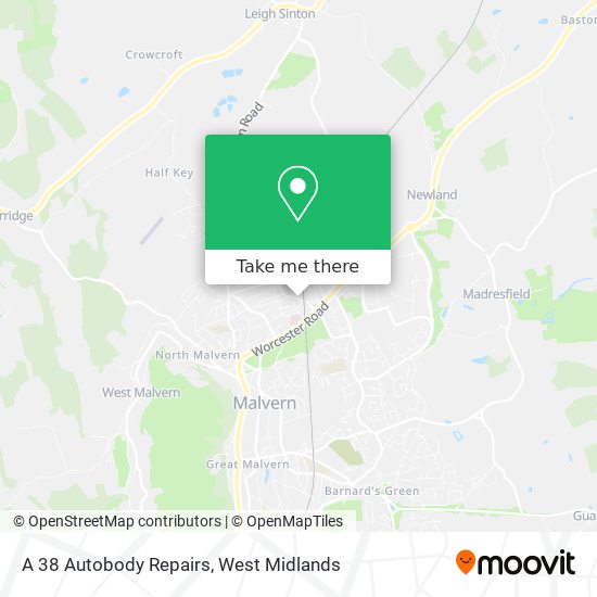 A 38 Autobody Repairs map