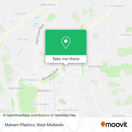 Malvern Plastics map