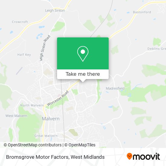 Bromsgrove Motor Factors map