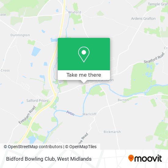 Bidford Bowling Club map