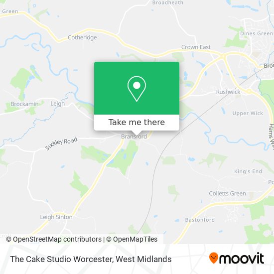 The Cake Studio Worcester map