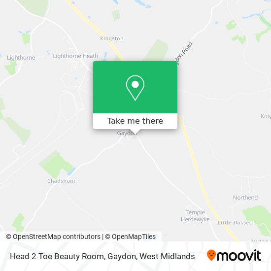 Head 2 Toe Beauty Room, Gaydon map