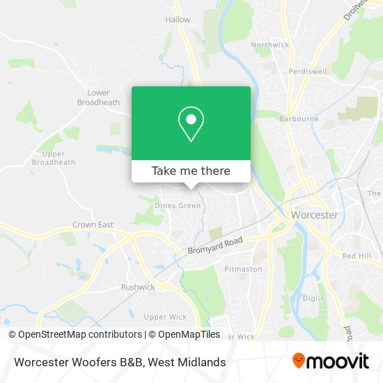 Worcester Woofers B&B map