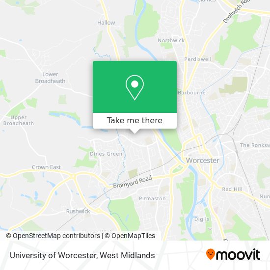 University of Worcester map