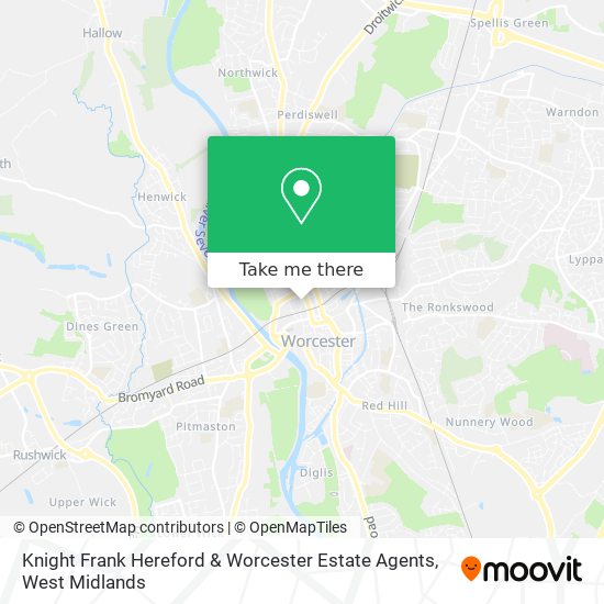 Knight Frank Hereford & Worcester Estate Agents map