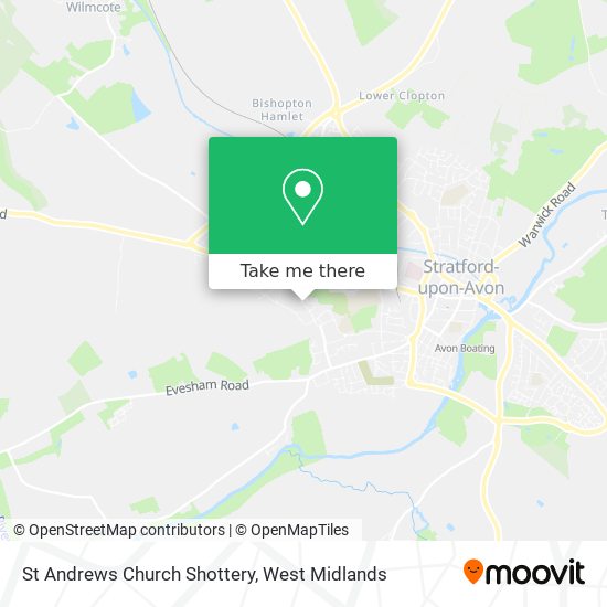 St Andrews Church Shottery map