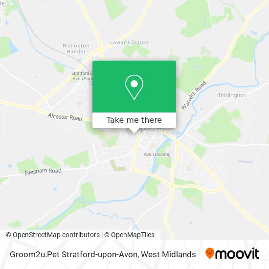 Groom2u.Pet Stratford-upon-Avon map