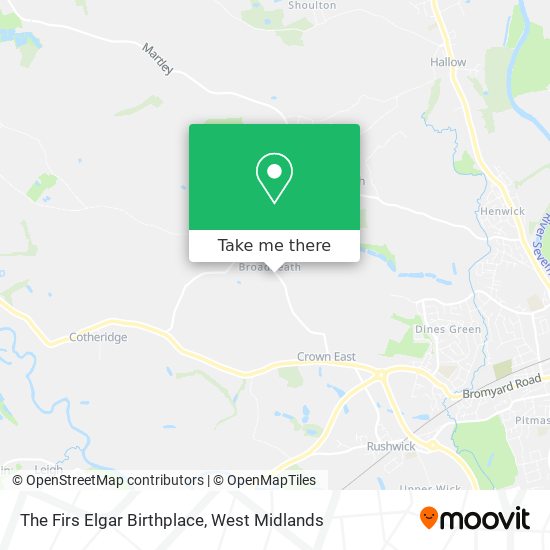 The Firs Elgar Birthplace map