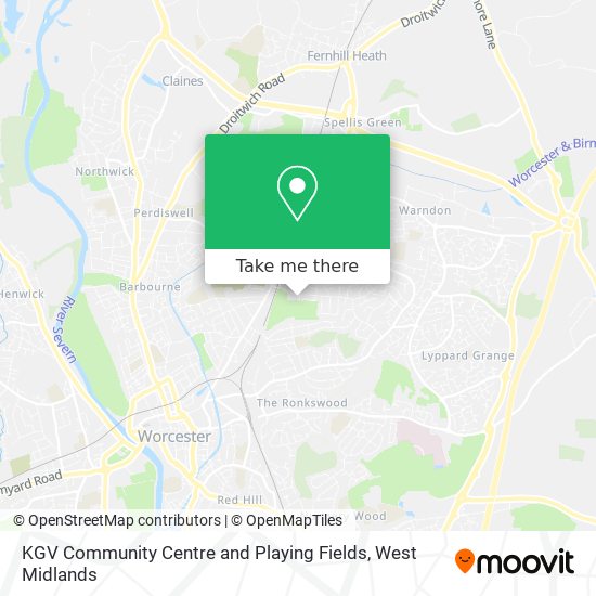 KGV Community Centre and Playing Fields map