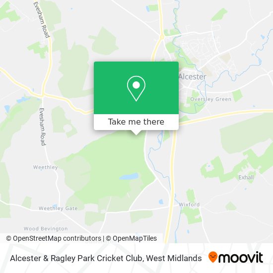 Alcester & Ragley Park Cricket Club map