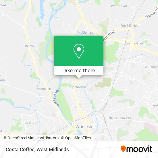 Costa Coffee map