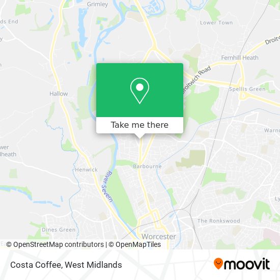 Costa Coffee map