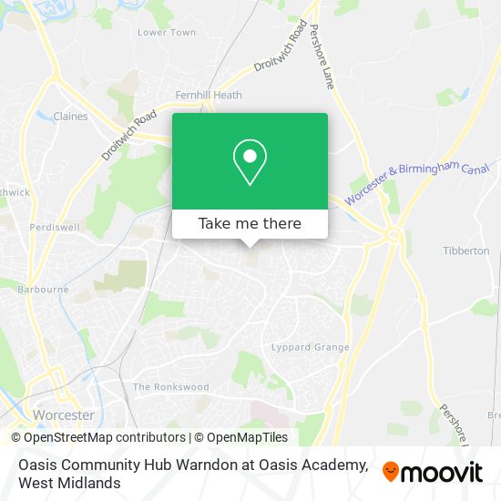 Oasis Community Hub Warndon at Oasis Academy map