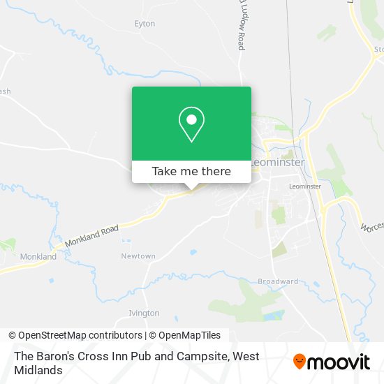 The Baron's Cross Inn Pub and Campsite map