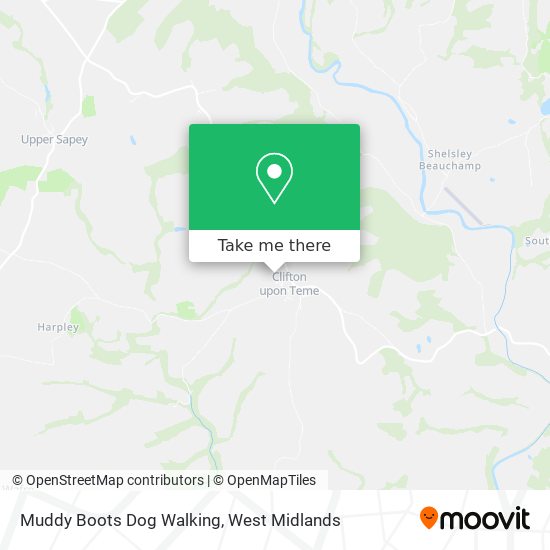 Muddy Boots Dog Walking map