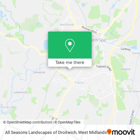 All Seasons Landscapes of Droitwich map