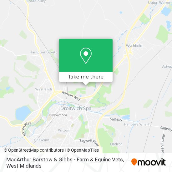 MacArthur Barstow & Gibbs - Farm & Equine Vets map