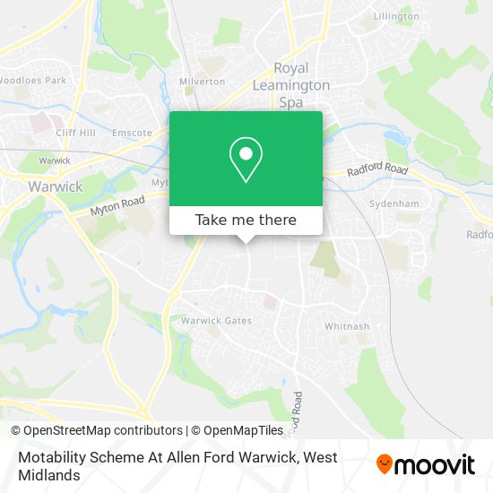 Motability Scheme At Allen Ford Warwick map