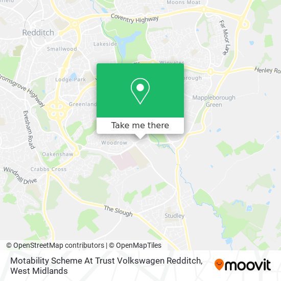 Motability Scheme At Trust Volkswagen Redditch map