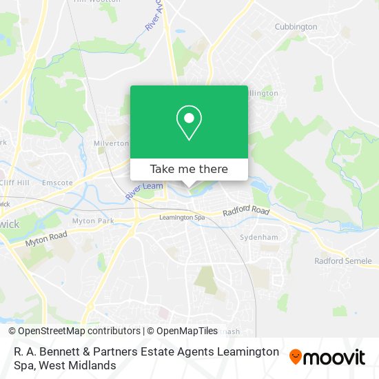 R. A. Bennett & Partners Estate Agents Leamington Spa map