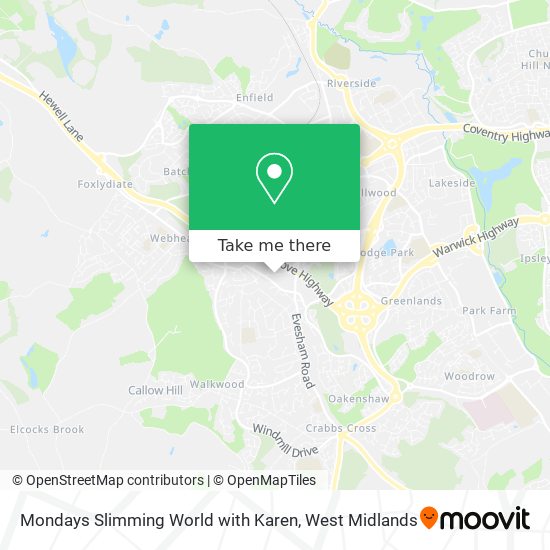 Mondays Slimming World with Karen map