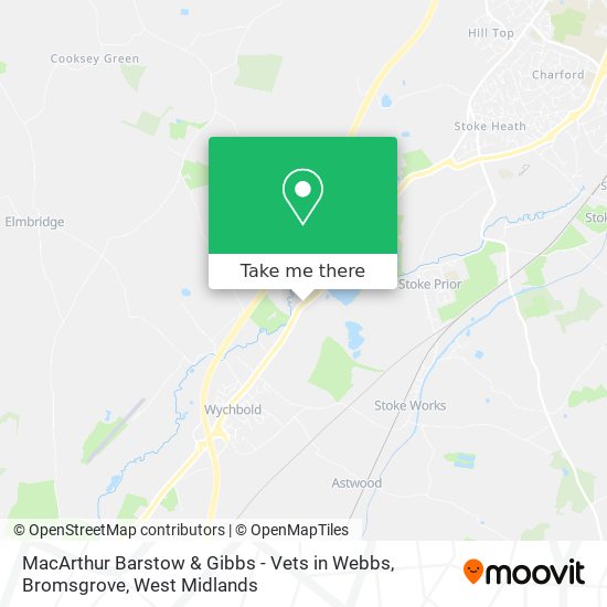 MacArthur Barstow & Gibbs - Vets in Webbs, Bromsgrove map