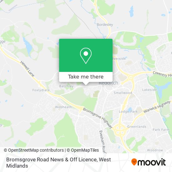 Bromsgrove Road News & Off Licence map